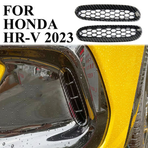 2Pcs Carbon Fiber Front Fog Light Lamp Trim Cover Fit For Honda HR-V 2023