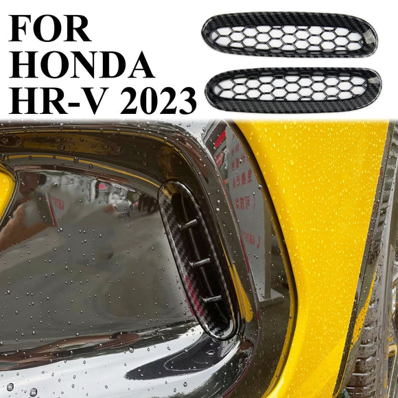 2Pcs Carbon Fiber Front Fog Light Lamp Trim Cover Fit For Honda HR-V 2023
