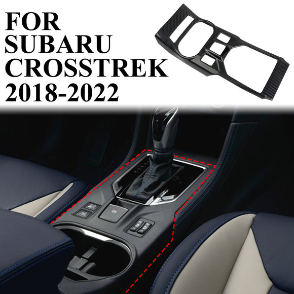 Central Control Gear Shift Panel trim Carbon Fiber For Subaru Crosstrek 2018-22
