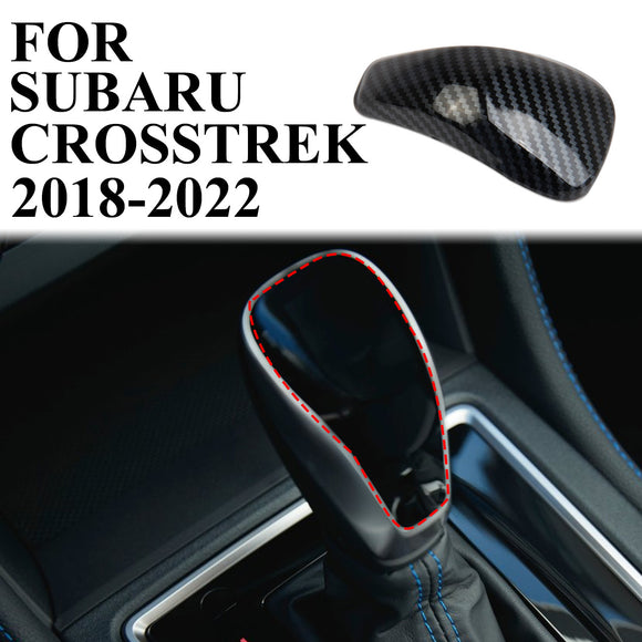 Carbon Fiber Gear Shift Knob Head Cover Trim for Subaru Crosstrek XV 2018-2022
