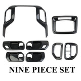 9PCS Carbon Fiber Central control Cover Trim inner Kit for Chevrolet Silverado