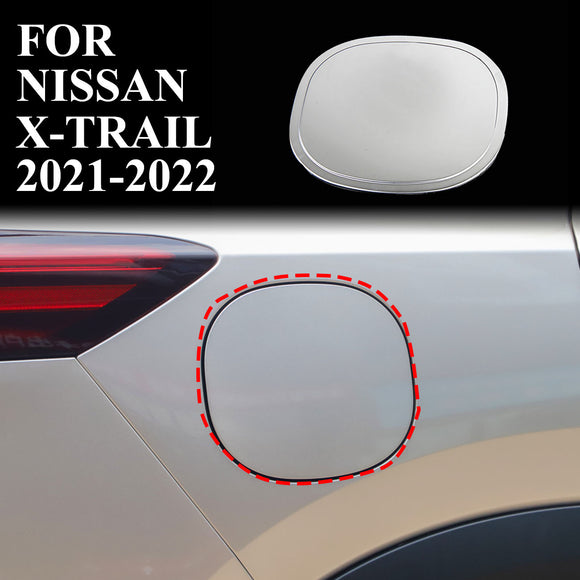 Silver Stainless Steel Fuel Tank cover trim Gas Door for NISSAN ROGUE 2021 2022