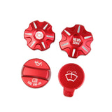 4PCS Aluminium Alloy Engine Oil Cap Radiator water tank Cap Trim For Corvette C7