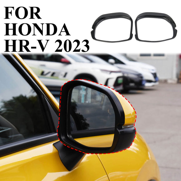 Carbon Fiber Side Door Mirror Visor Molding Trim Fit For Honda HR-V 2023