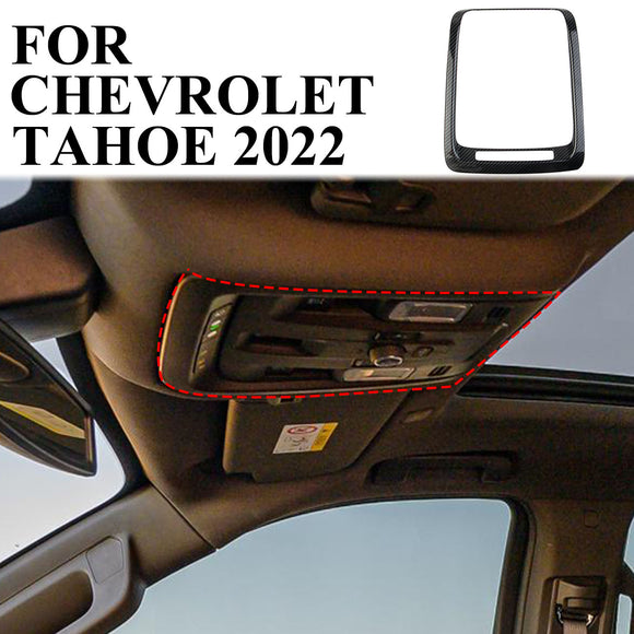 Carbon fiber Roof Reading Light Control Panel trim For Chevrolet Tahoe 2021+