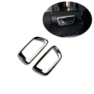 2PCS chrome/carbon fiber door Internal handle Cover Trims for 2015-2020 TOYOTA Tacoma