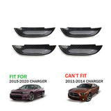 Crosselec 4pcs Door Handles Bowl Cover Trim Decals Bezel for Dodge Charger 2011+