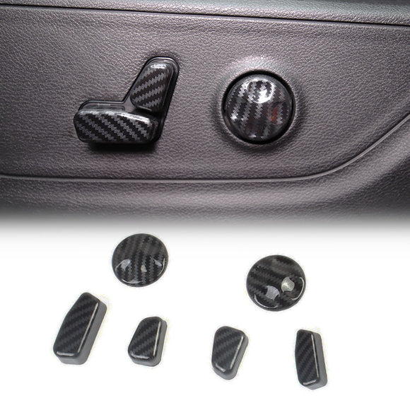 Crosselec Carbon Fiber Seat Adjustment Button Cover Trim For Dodge Charger 2011+/Chrysler 300 2015-2021/Durango 2011-2022