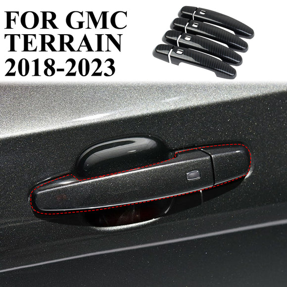 Carbon Fiber Exterior Door Handles Cover Trim for GMC Terrain 2018-2023/Acadia 2017-2023