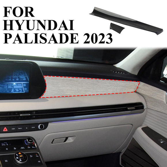 Carbon fiber inner control dashboard Cover trims Fit for Hyundai Palisade