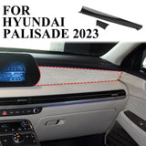 Carbon fiber inner control dashboard Cover trims Fit for Hyundai Palisade