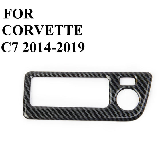 Carbon Fiber Headlight Switch Button Panel for Chevrolet Corvette C7 2014-2019