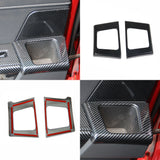 Carbon Fiber Rear door handle Cup Holder panel  trims for Ford F150 2021+