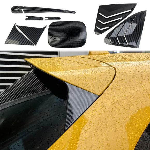 9PCS Carbon Fiber Exterior Body Side Cover Trims Fit For Honda HR-V 2023