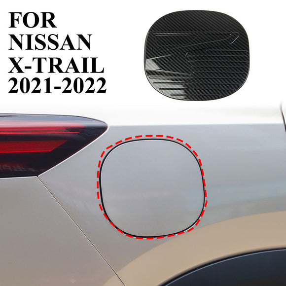 Carbon fiber Fuel Tank cover trim Accessories Gas Door for NISSAN ROGUE 2021+