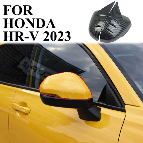 Carbon Fiber Side Rearview Mirror Guard Cover Trim Fit For Honda HR-V 2023