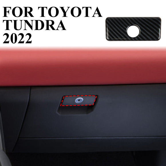 Carbon Fiber Glove Box Handle Switch Cover Trim For Toyota Tundra 2022+