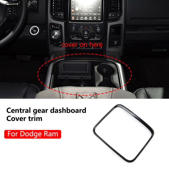 Carbon fiber Central gear dashboard Cover trim for 2015-2018 Dodge RAM 1500 2500