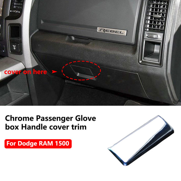 Chrome Passenger Glove box Handle cover trim for 2014-2018 Dodge RAM 1500 2500