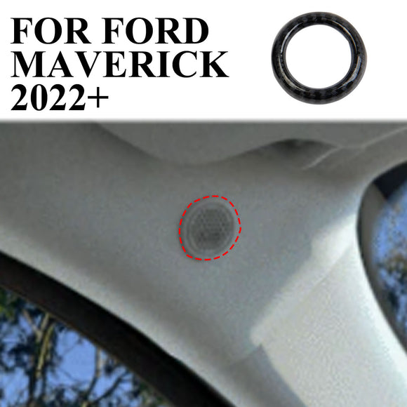 Carbon Fiber inner Roof Speaker Cover Trim Ring Fit For FORD Maverick 2022+
