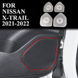 Silver Stainless Steel Door Audio Speaker  Cover Trim for Nissan Rogue 2021 2022