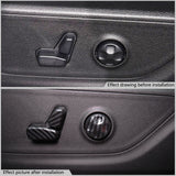 Carbon Fiber Seat Adjustment Button Cover Trim For Dodge Ram 1500 2019 2020