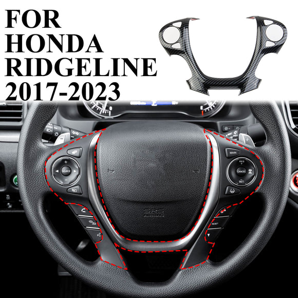 Carbon fiber Interior Steering Wheel Trim Cover Fit for Honda Ridgeline Pilot