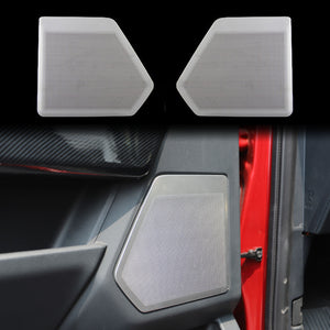 Silver Stainless Steel front Door Audio Speaker Cover Trim for Ford F150 2021+