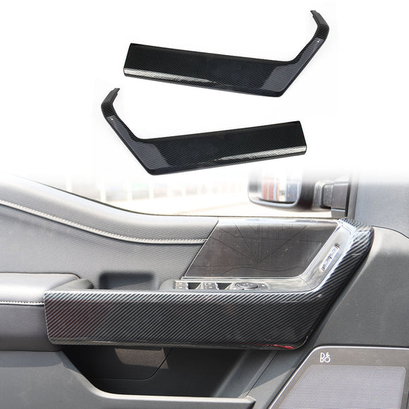 Carbon Fiber Interior Door Handle molding Cover Trims for Ford F150 2021+