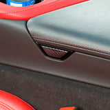 Carbon Fiber central armrest box Switch Cover Trim For Chevrolet Corvette C8