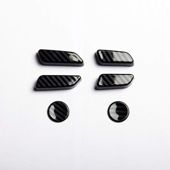 Carbon Fiber Seat Button  Exterior Cover Trims Accessories for Tesla Model 3