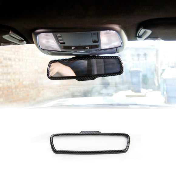 Crosselec Carbon Fiber Rearview Mirror Frame Cover Trim For Dodge Charger 2015+