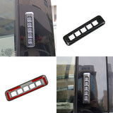 Truck Pillar Post Keypad Triple Carbon Fiber/Chrome Trim Cover for Ford F150 2015+