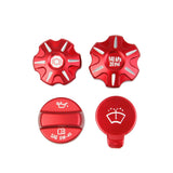 4PCS Aluminium Alloy Engine Oil Cap Radiator water tank Cap Trim For Corvette C7