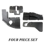 4PCS Black Plastic Engine Side Dust Hood Cover Accessories for Dodge Charger