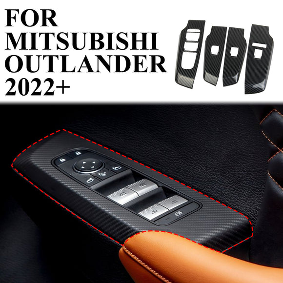 Carbon Fiber Window Lift Switch Panel trim cover for Mitsubishi Outlander 2022+