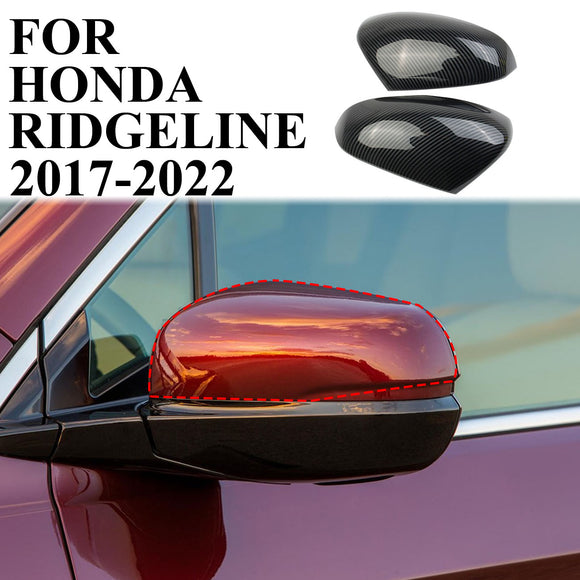 Carbon Fiber Side Rearview Mirror Guard Cover Trim Fit For Honda Ridgeline