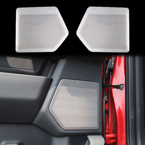 Silver Stainless Steel Rear Door Audio Speaker Cover Trim for Ford F150 2021+