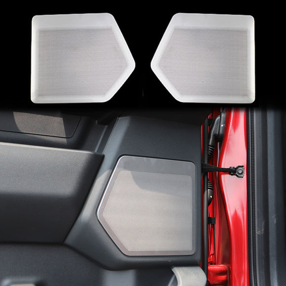 Silver Stainless Steel Rear Door Audio Speaker Cover Trim for Ford F150 2021+