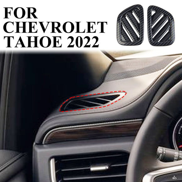 Carbon fiber AC Air Vent outlet cover trim for Chevrolet Tahoe 2021-2022
