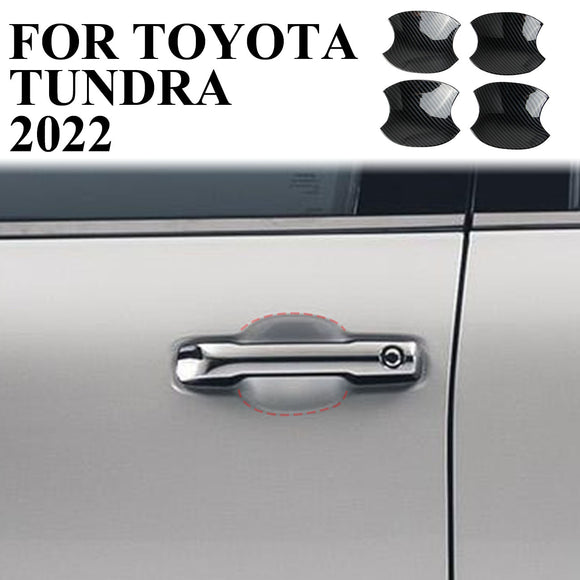 Carbon fiber Door Handle Bowl Anti-Scratch cover trims Sticker for Toyota Tundra