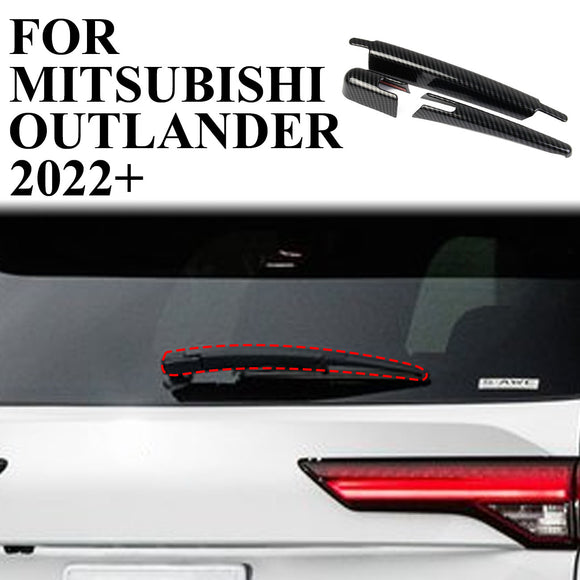 Carbon Fiber Rear Windshield Wiper Cover Trims For Mitsubishi Outlander 2022+