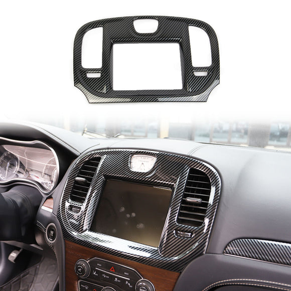 Carbon fiber Central control navigation screen trim for 2015-2021 Chrysler 300