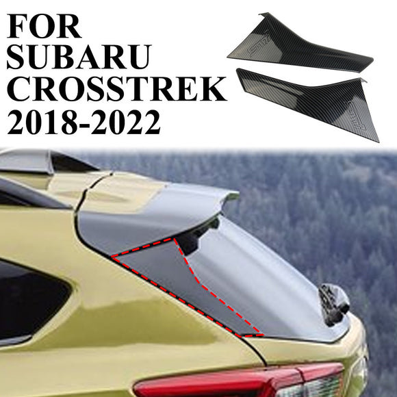 2PCS Carbon Fiber Rear Window Triangle Cover For Subaru XV/Crosstrek 2018-2022
