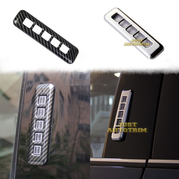 Truck Pillar Post Keypad Triple Carbon Fiber/Chrome Trim Cover for Ford F150 2015+