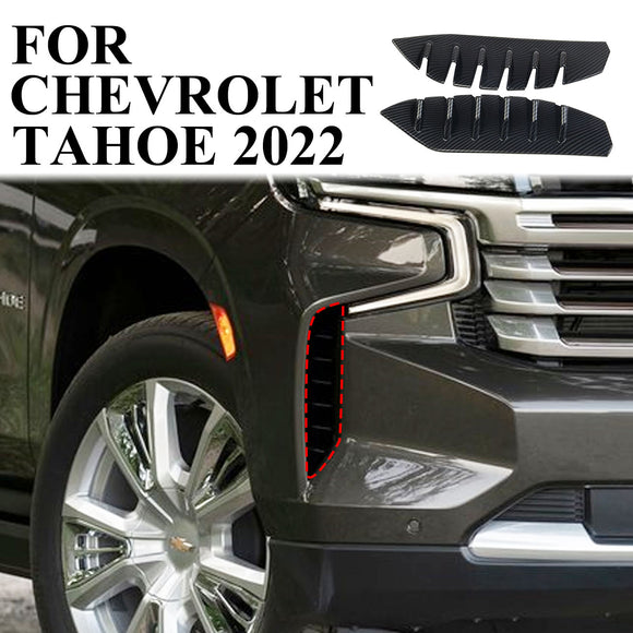 Carbon Fiber Front grille bumper Vent Trim Cover for Chevrolet Tahoe 2021-2022