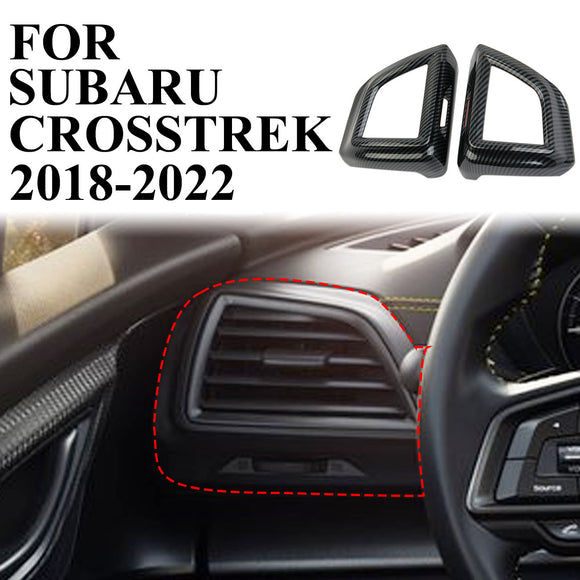 For 2018-2022 Subaru Crosstrek XV Carbon Dashboard Side Air Vent Cover Surrounds