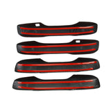 Carbon Fiber Side 4 Door Handles Trims Cover Fit For Honda HR-V 2023