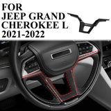 Carbon fiber Interior Steering Wheel Trim Cover For Jeep Grand Cherokee/L 2022