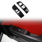 Carbon Fiber/Red Door Window Switch Button Panel Trims For Challenger 2015-2020